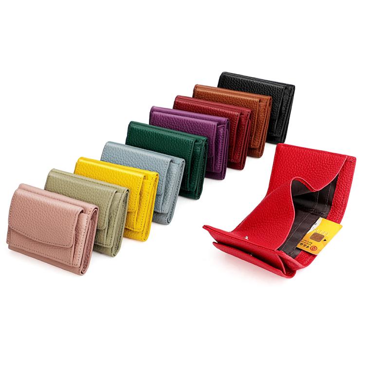 Women RFID Short Genuine Leather Wallet