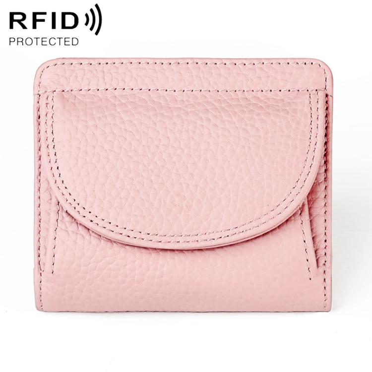 Simple RFID Genuine Leather Mini Wallet