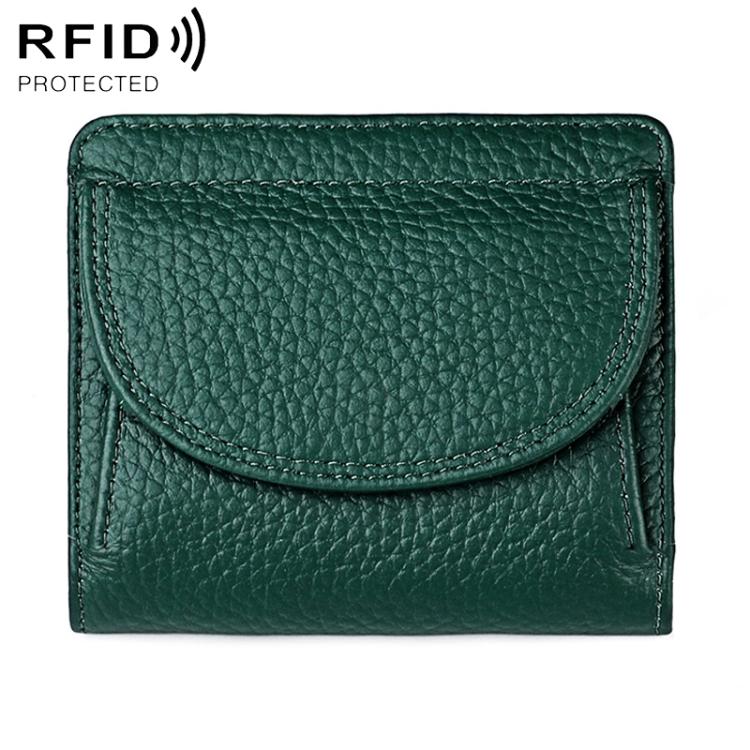 Simple RFID Genuine Leather Mini Wallet