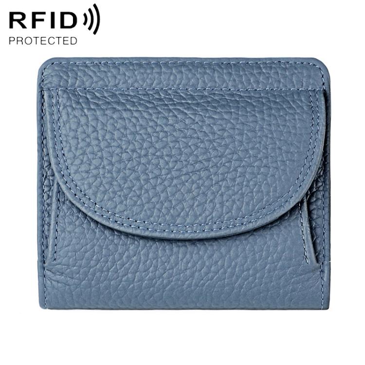 Simple RFID Genuine Leather Mini Wallet