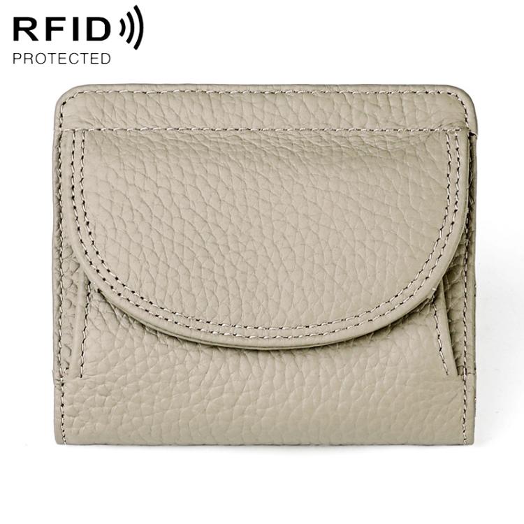 Simple RFID Genuine Leather Mini Wallet
