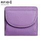 Simple RFID Genuine Leather Mini Wallet