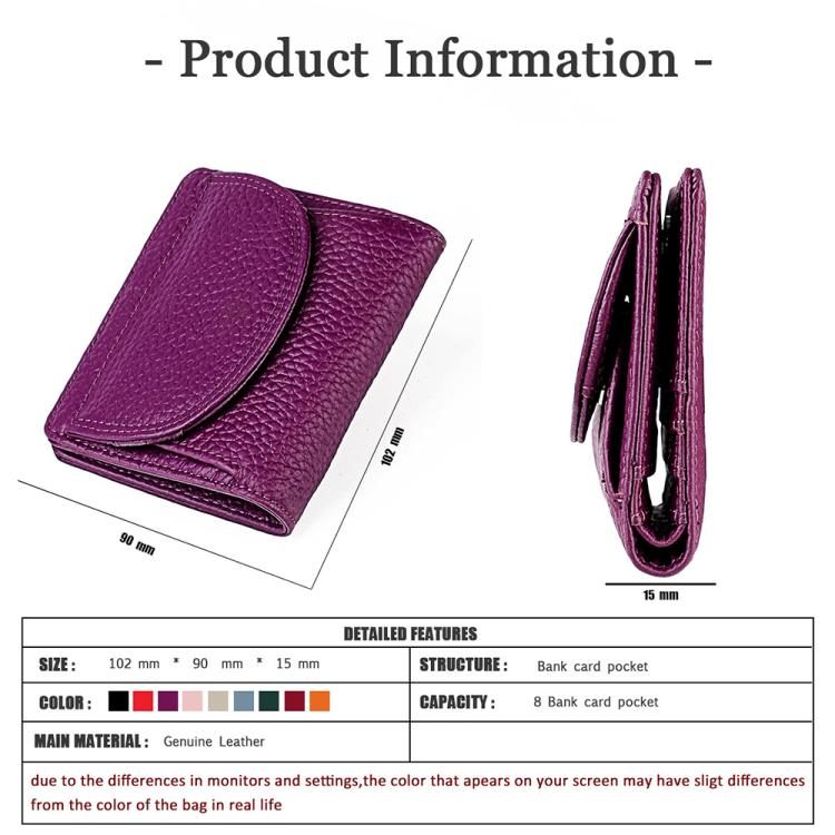 Simple RFID Genuine Leather Mini Wallet