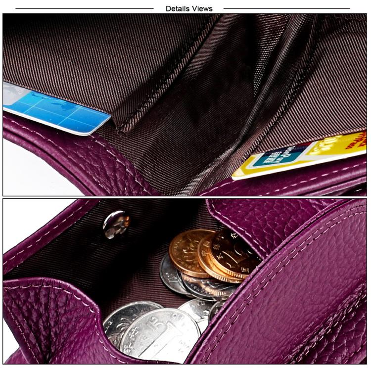 Simple RFID Genuine Leather Mini Wallet