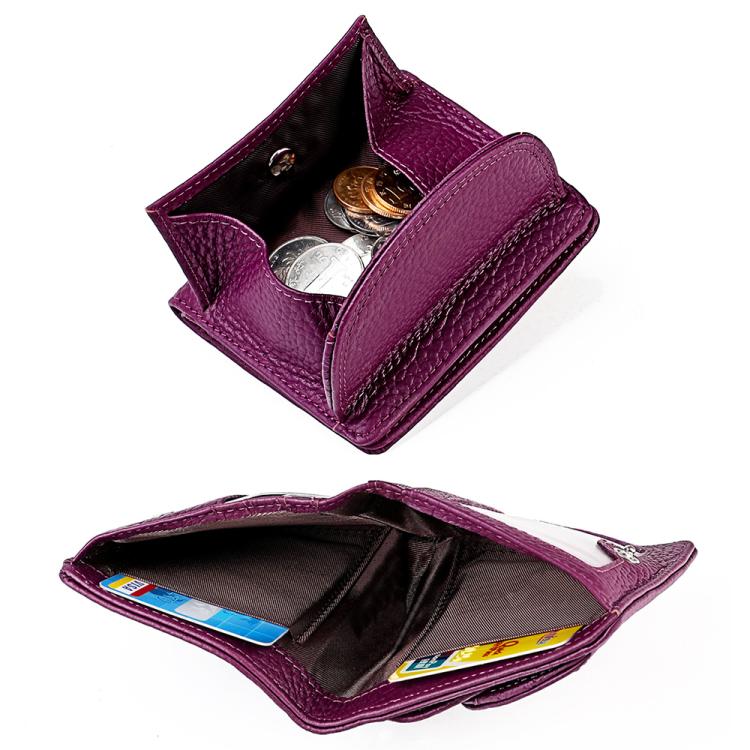 Simple RFID Genuine Leather Mini Wallet
