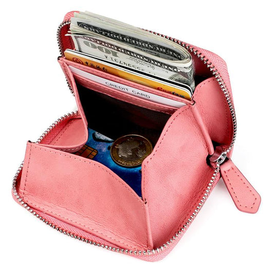 KB228 RFID Genuine Leather Zipper Storage Bag