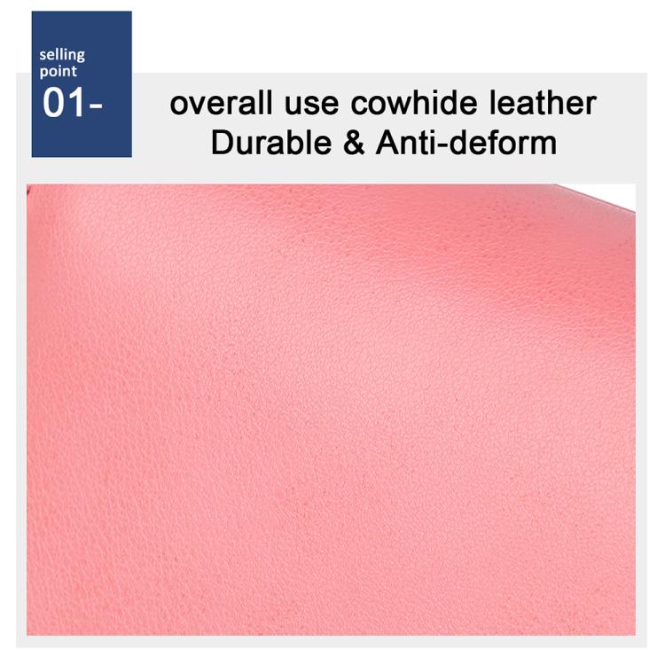 KB228 RFID Genuine Leather Zipper Storage Bag