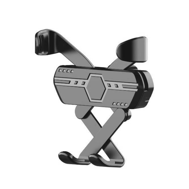 Gravity snap-on phone holder main body with gravity arms, dark gray and black