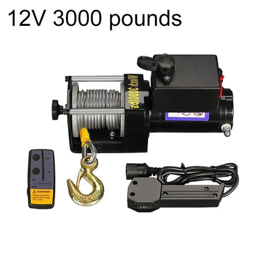 Manual Operation Wireless Remote Control Dual Use Car Electric Winch, 12V 3000 Lbs, 12V 3500 Lbs, 12V 4000 Lbs, 12V 4500 Lbs, 24V 3000 Lbs, 24V 3500 Lbs, 24V 4000 Lbs, 24V 4500 Lbs