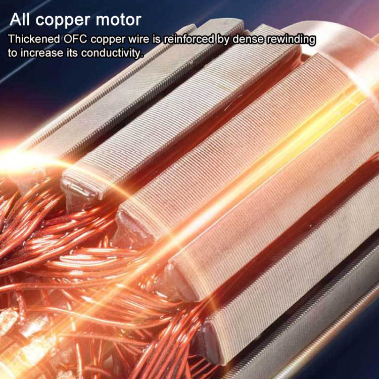 Electric winch copper motor windings with dense rewinding coil detail