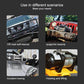Electric winch mounted on vehicle for towing, hoisting, and lifting tasks
