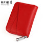 KB20 RFID Genuine Leather Zipper Coin Card Bag