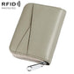 KB20 RFID Genuine Leather Zipper Coin Card Bag