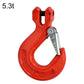 5.3-ton red alloy lifting clevis hook with steel safety latch