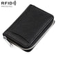 KB301 RFID Anti-theft Genuine Leather Zipper Card Bag
