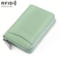KB301 RFID Anti-theft Genuine Leather Zipper Card Bag