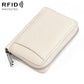 KB301 RFID Anti-theft Genuine Leather Zipper Card Bag