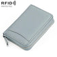 KB301 RFID Anti-theft Genuine Leather Zipper Card Bag