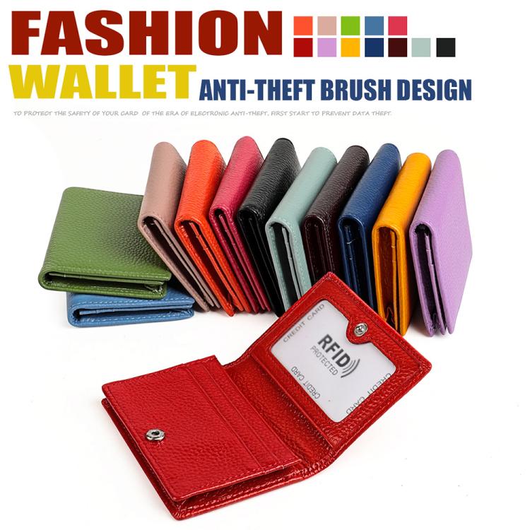 RFID card holder wallet in multiple colors, anti-theft style with card slot