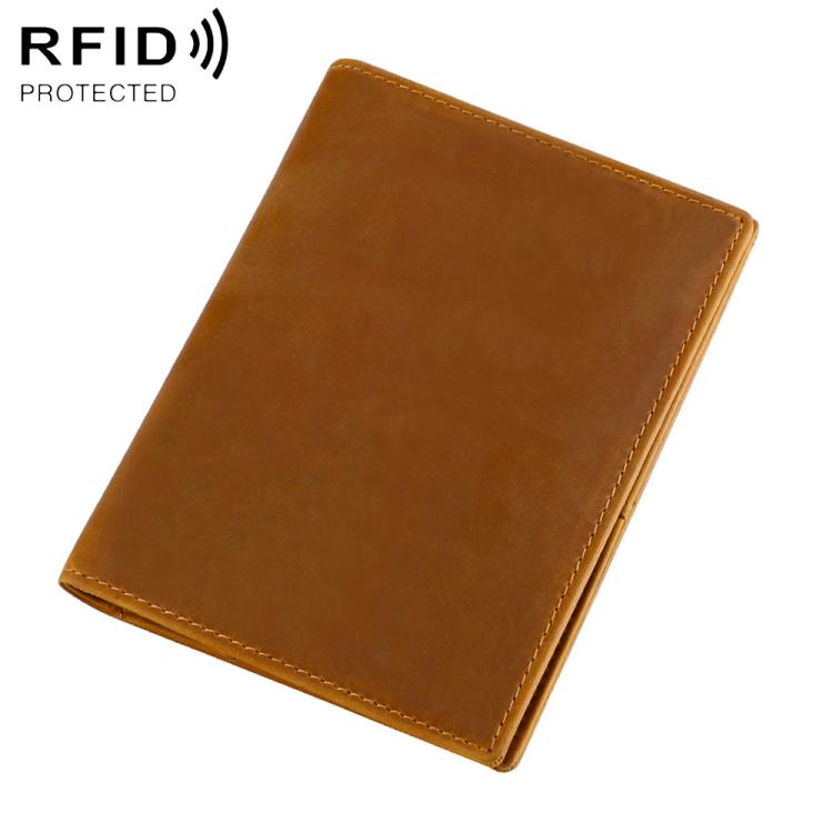 Crazy Horse Leather RFID Anti-theft ID Bag