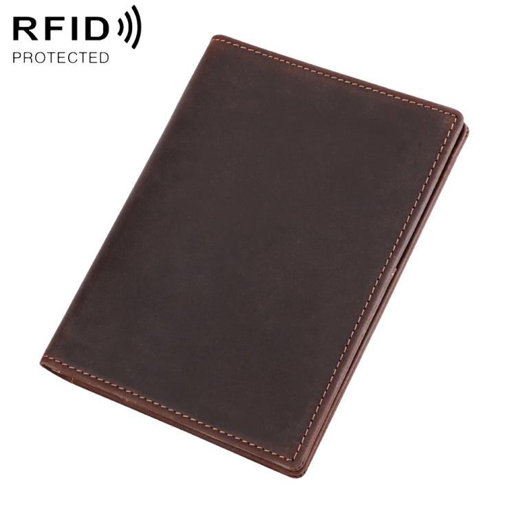 Crazy Horse Leather RFID Anti-theft ID Bag