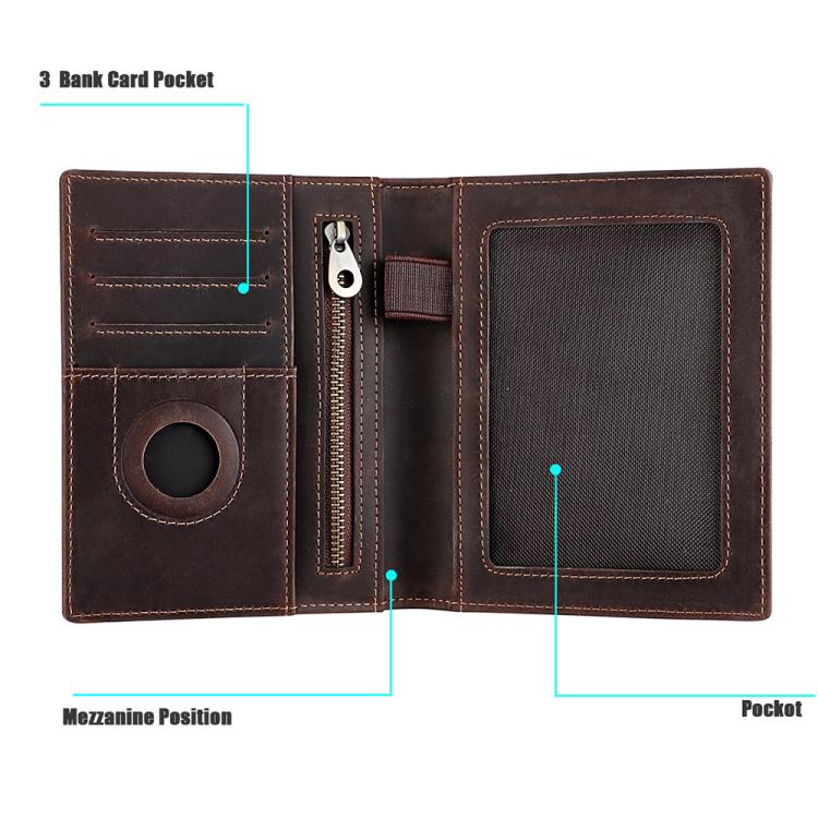 Crazy Horse Leather RFID Anti-theft ID Bag