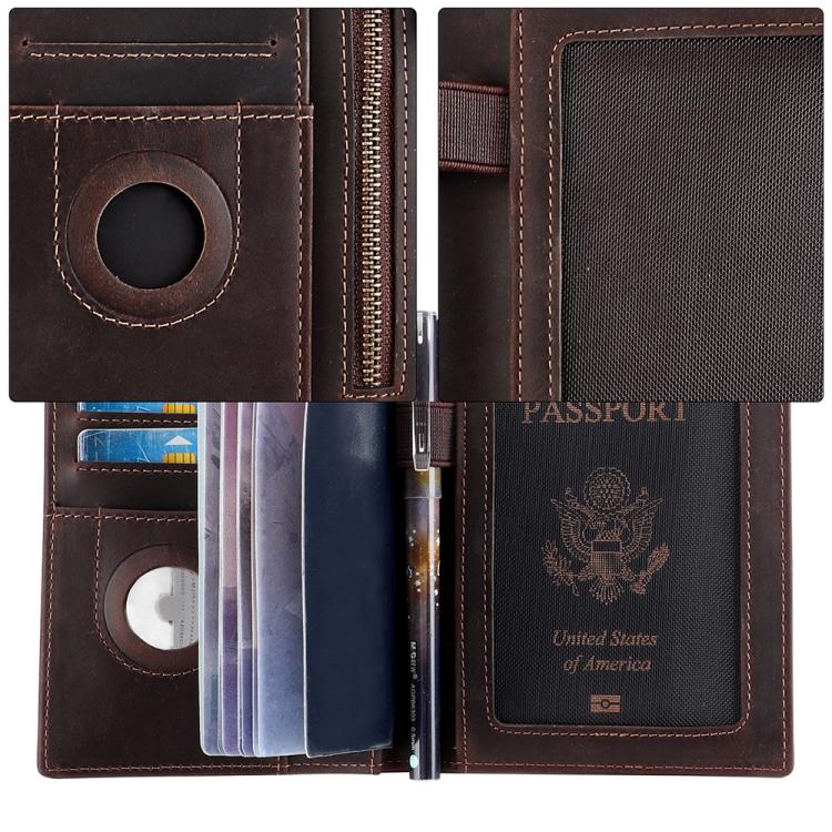 Crazy Horse Leather RFID Anti-theft ID Bag