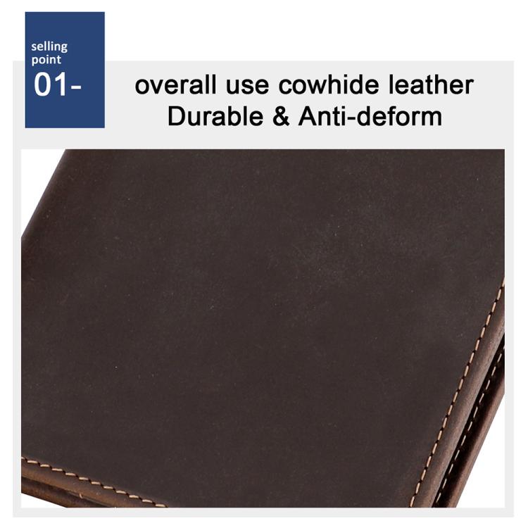 Crazy Horse Leather RFID Anti-theft ID Bag