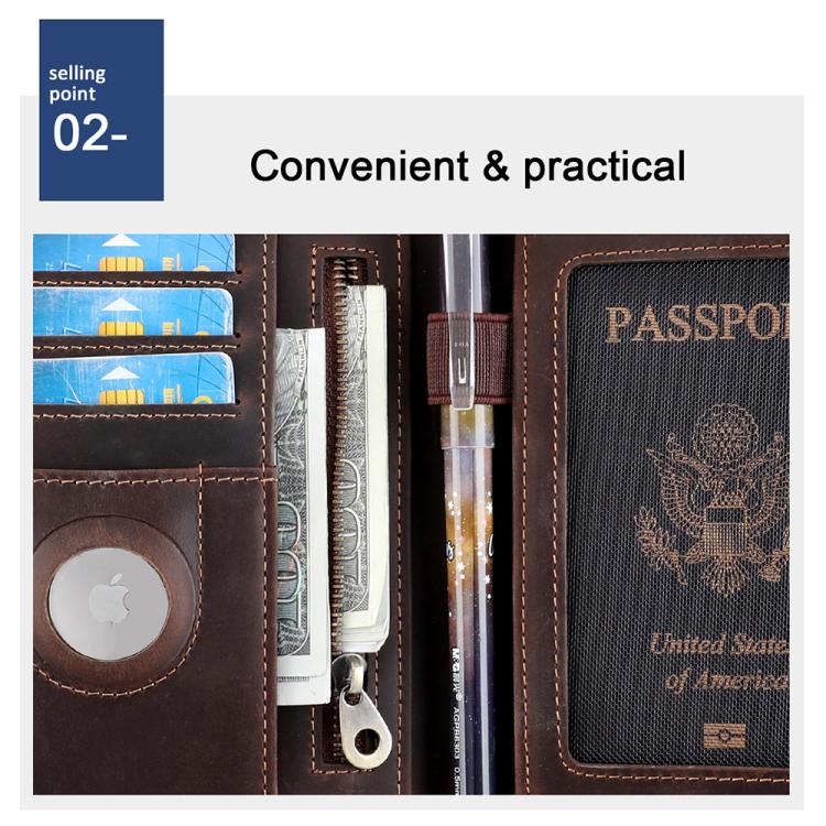 Crazy Horse Leather RFID Anti-theft ID Bag