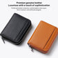 Mini RFID Anti-theft Genuine Leather Zipper Card Bag