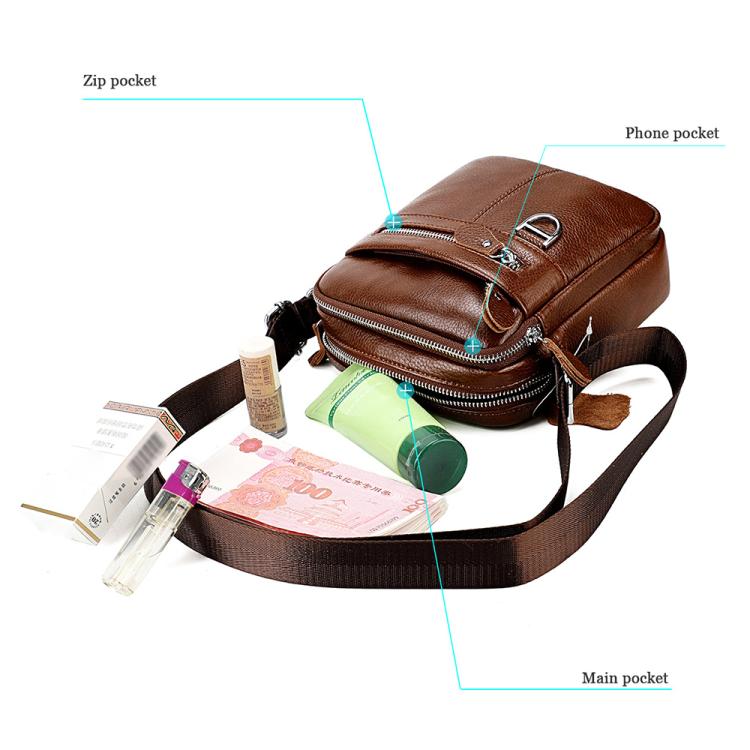 Men Casual Genuine Leather Crossbody Shoulder Bag
