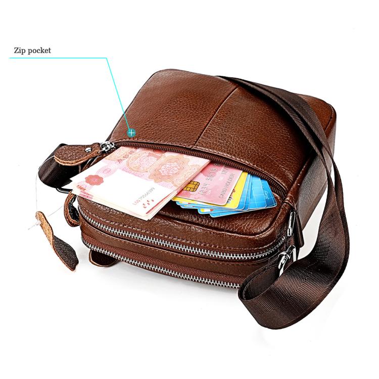 Men Casual Genuine Leather Crossbody Shoulder Bag