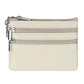 Genuine Leather Double Zipper Key Coin Purse