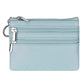 Genuine Leather Double Zipper Key Coin Purse