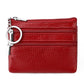 Genuine Leather Double Zipper Key Coin Purse