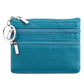 Genuine Leather Double Zipper Key Coin Purse