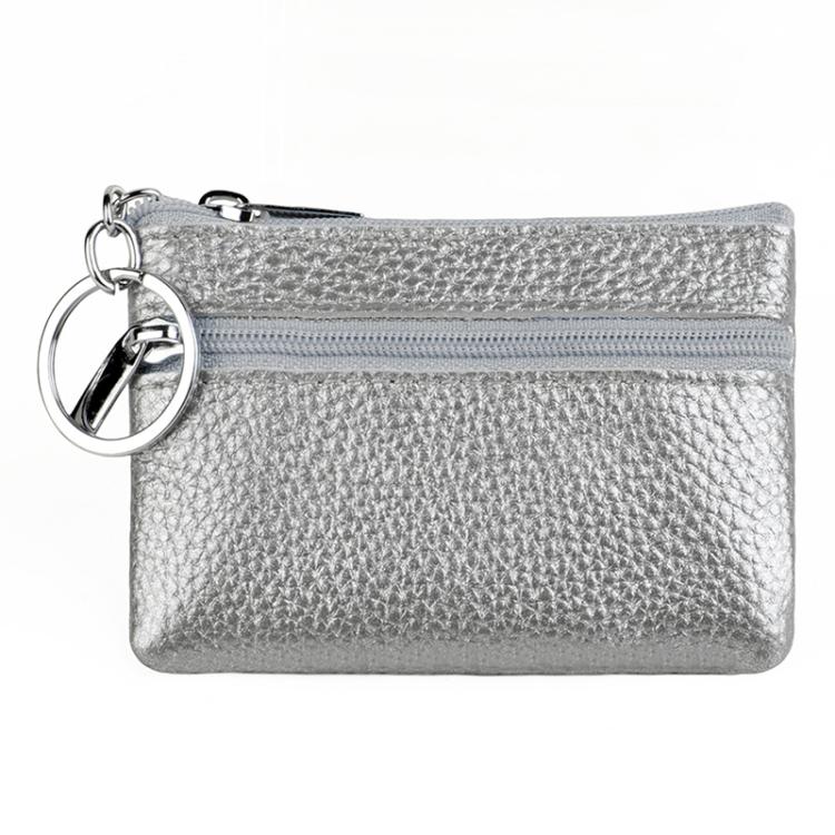 Genuine Leather Zipper Key Coin Purse