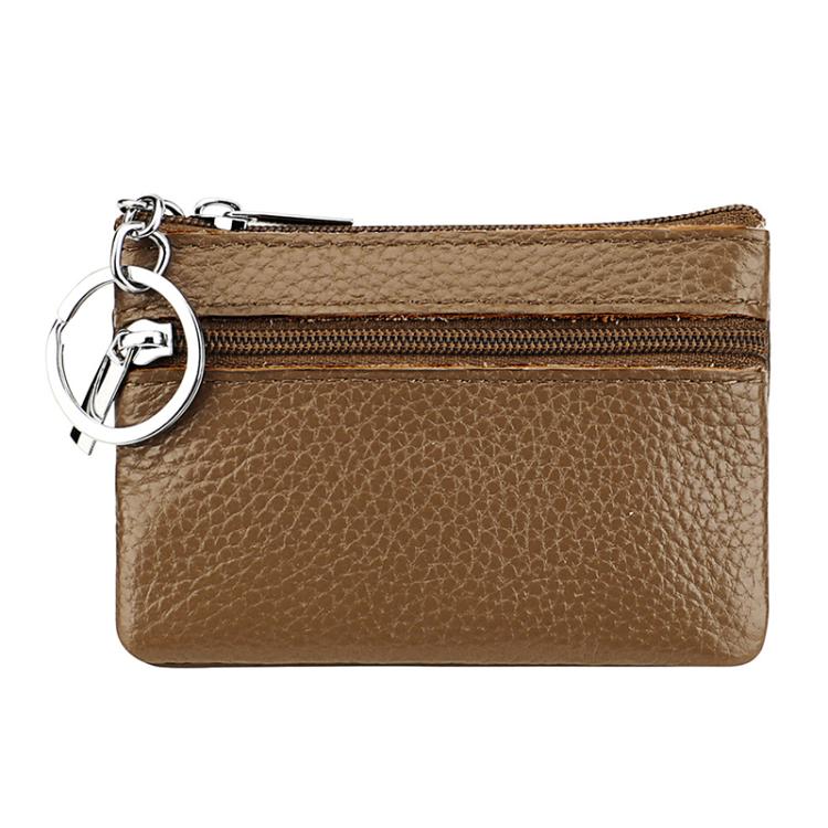 Genuine Leather Zipper Key Coin Purse