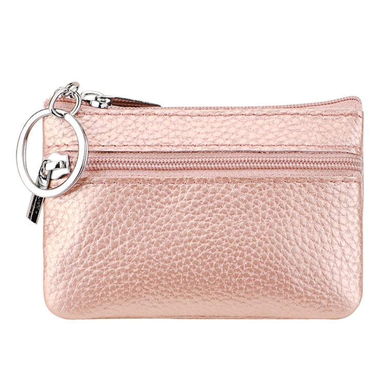 Genuine Leather Zipper Key Coin Purse