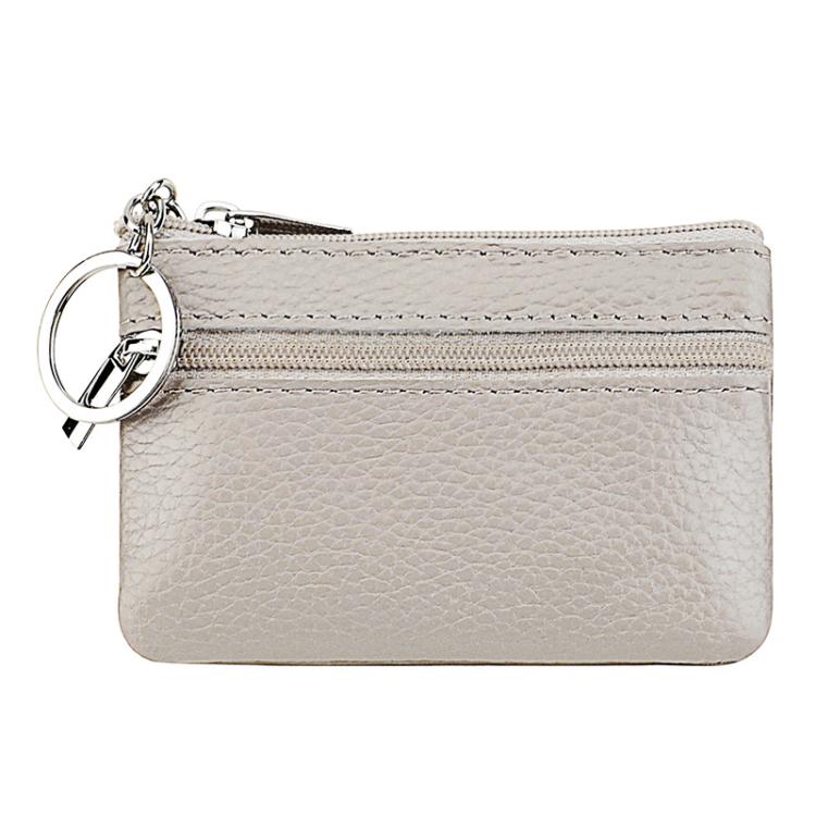 Genuine Leather Zipper Key Coin Purse