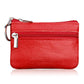 Genuine Leather Zipper Key Coin Purse