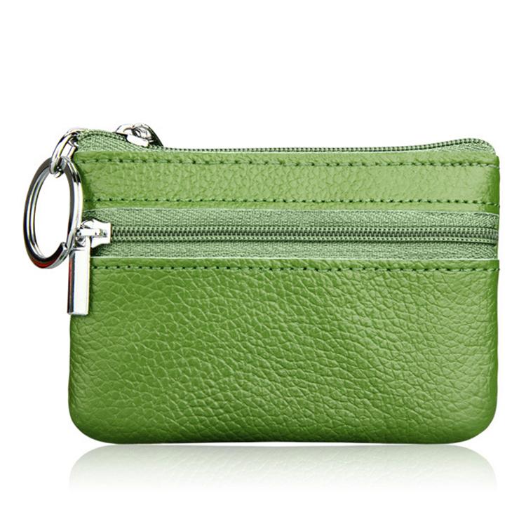 Genuine Leather Zipper Key Coin Purse