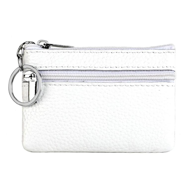 Genuine Leather Zipper Key Coin Purse