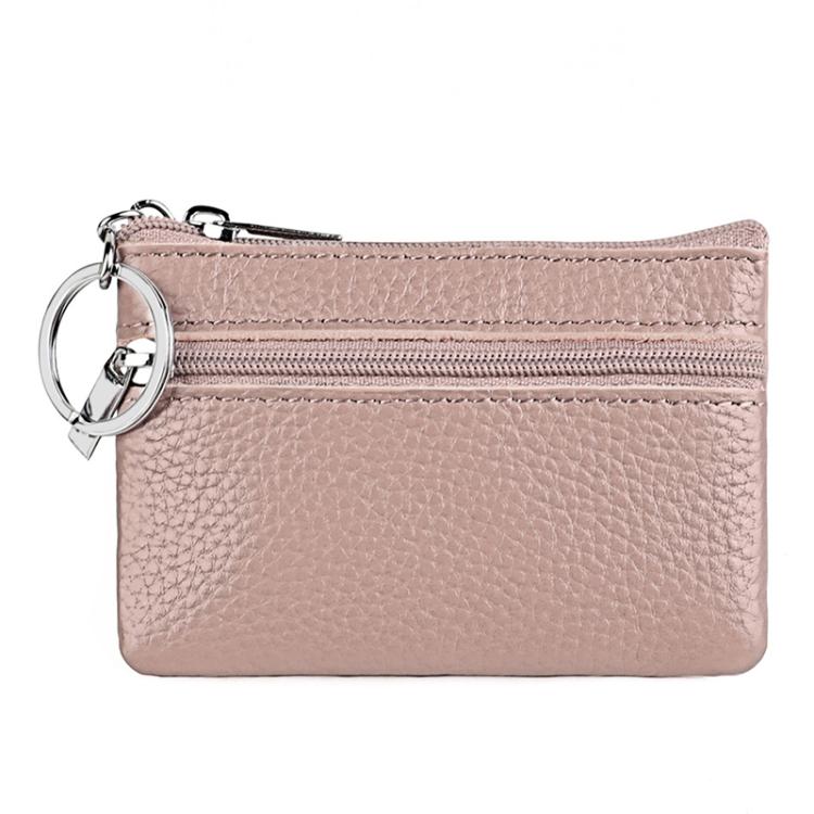 Genuine Leather Zipper Key Coin Purse