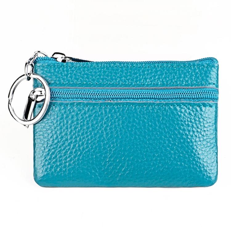 Genuine Leather Zipper Key Coin Purse