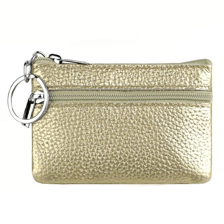 Genuine Leather Zipper Key Coin Purse