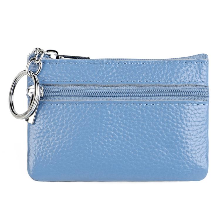 Genuine Leather Zipper Key Coin Purse