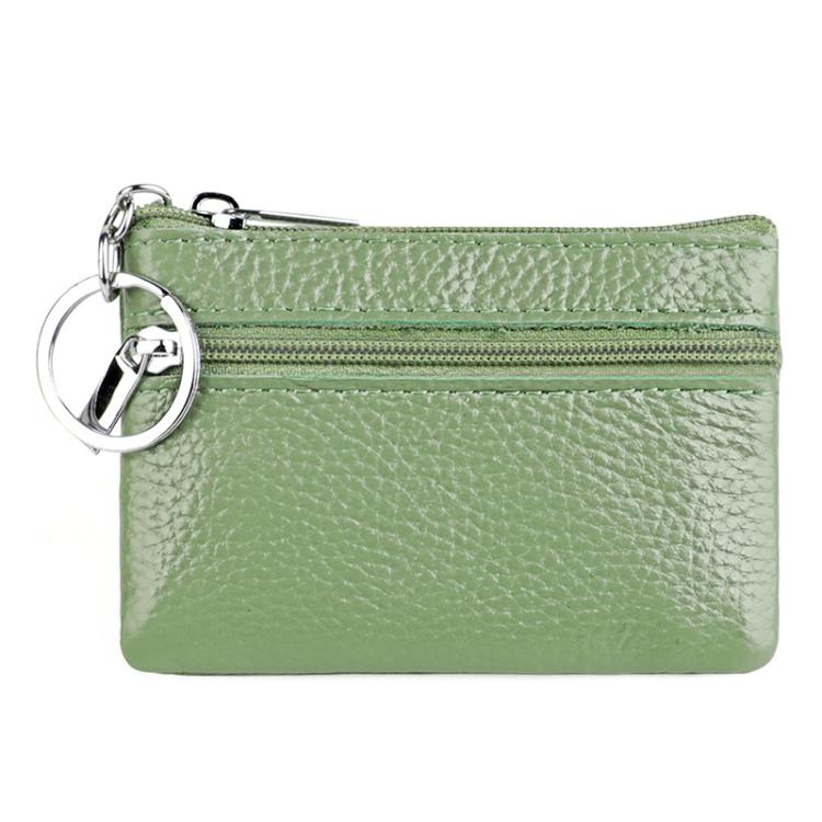 Genuine Leather Zipper Key Coin Purse