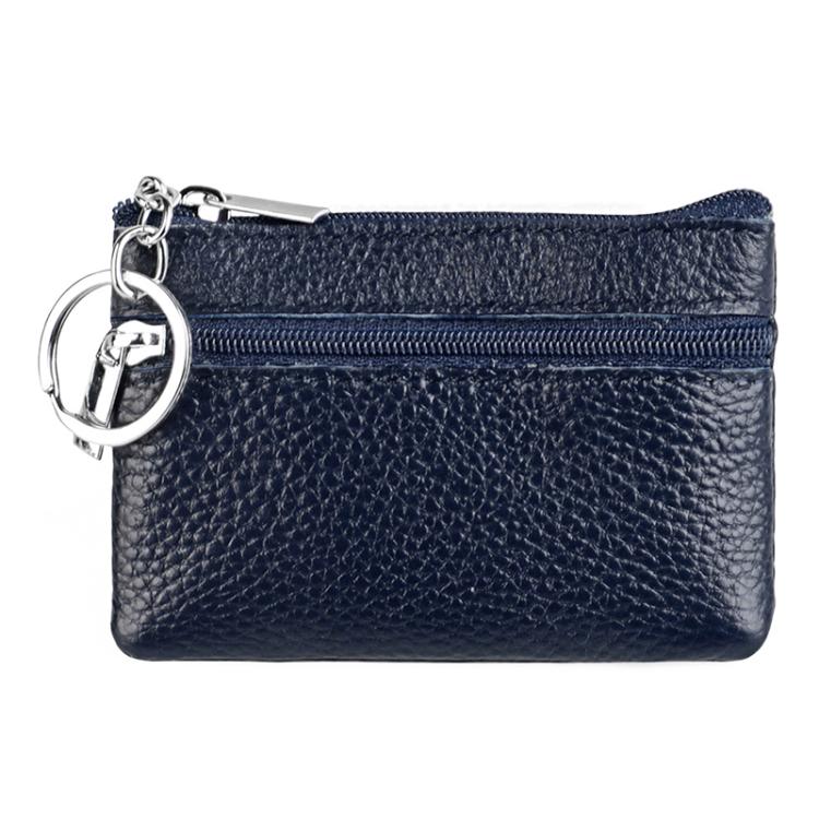 Genuine Leather Zipper Key Coin Purse