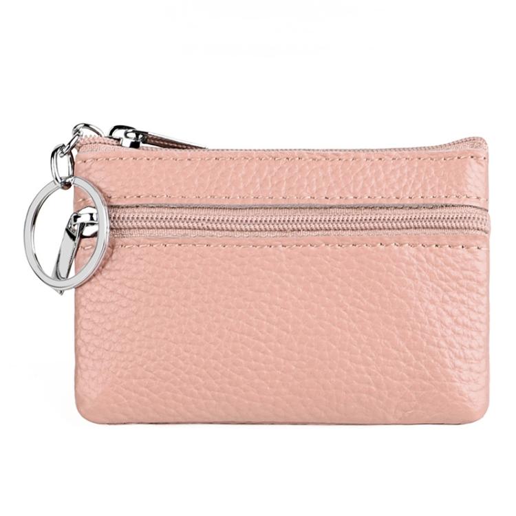 Genuine Leather Zipper Key Coin Purse